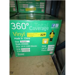 Case of new vinyl gloves - S