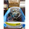 Image 1 : Small plastic bin of costume fashion jewelry, etc.