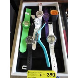 8 Watches with rubber wristbands