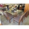 Image 1 : NEW - Glass Topped Dining Table with 6 Chairs