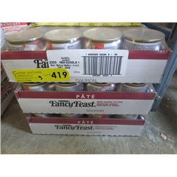 3 Flats of Fancy Feast canned cat food - salmon