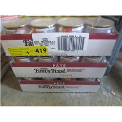 3 Flats of Fancy Feast canned cat food - salmon