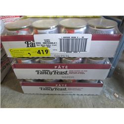 3 Flats of Fancy Feast canned cat food - salmon