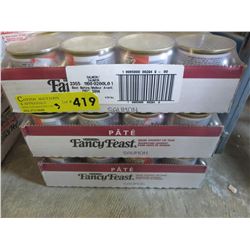 3 Flats of Fancy Feast canned cat food - salmon
