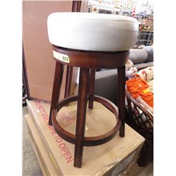 NEW Pair of 24" stools with ivory leather top