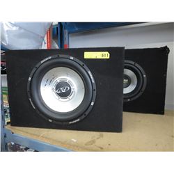 2 Subwoofers in shadow boxes - used