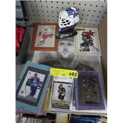 Framed hockey cards & other memorabilia