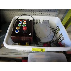 Sony PlayStation with professional joystick, etc.