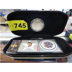 2001 Dennis Potvin stamp & medallion