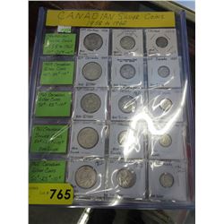 15 Canadian silver coins - 1958-1962