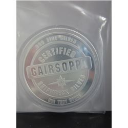 Certified Shipwreck Silver- 999 Silver 1 oz. round