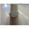 Image 1 : Sterling Silver 1.61 CT opal cabochon ring