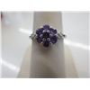 Image 1 : Amethyst cluster dinner ring set with 8 diamonds