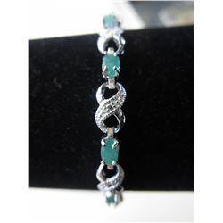 6 CT Emerald & Diamond tennis bracelet