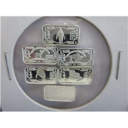 Collection of 10 x .999 Silver 1 Gram Bars & Rounds