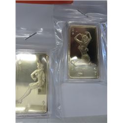 2 Pin Up Girl art bars -  24KT Gold Clad
