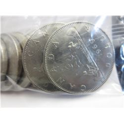 10 Canadian Canoe $1 coins - various years