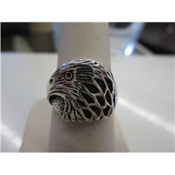 Man's sterling silver Bald Eagle ring