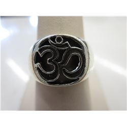 Man's sterling silver OM Symbols of God ring