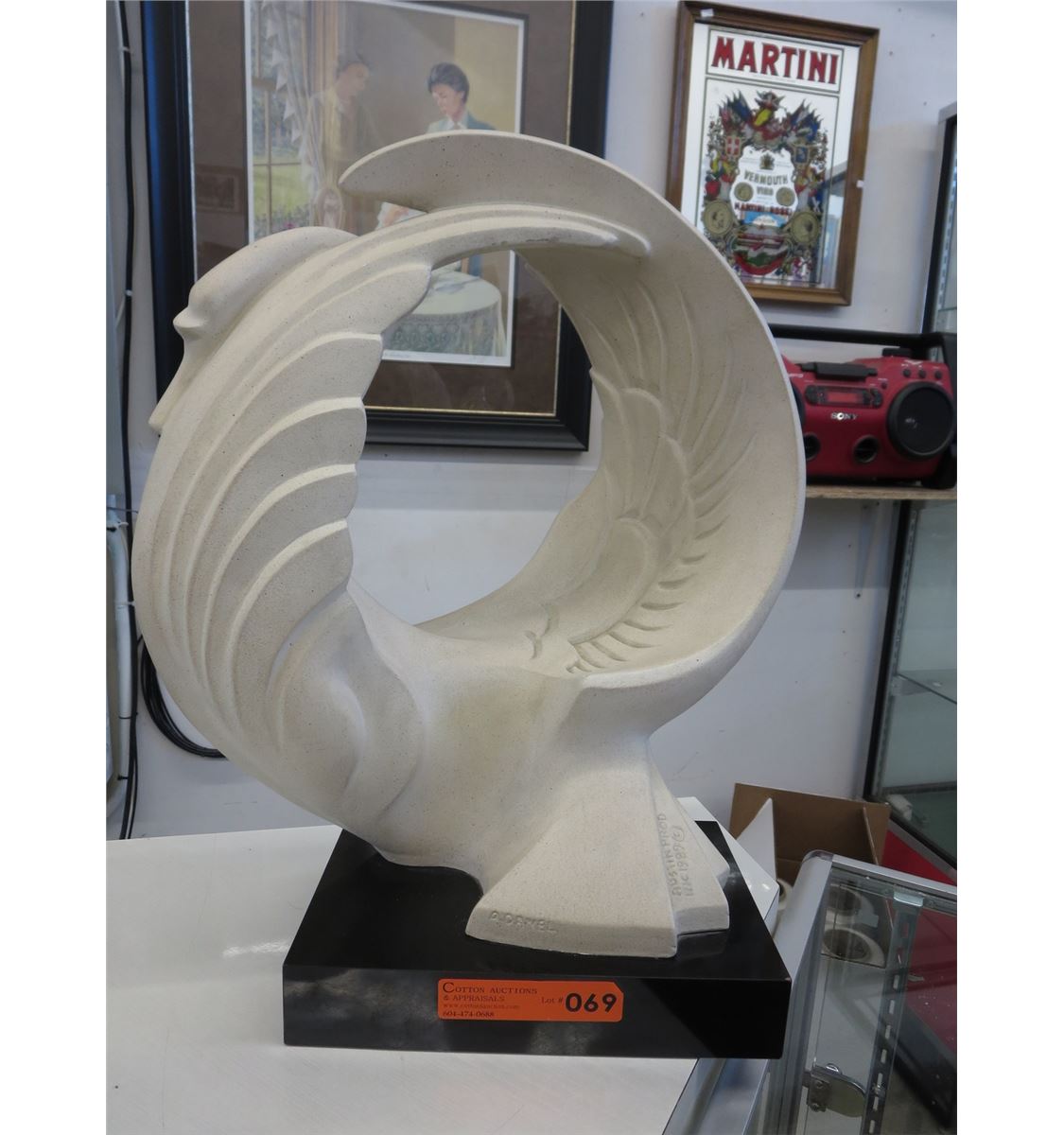 Austin Productions 1989 swan sculpture