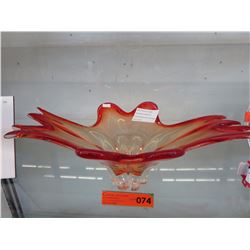 Mid century large art glass freeform centerpiece
