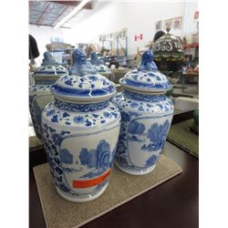 Pair of Lionhead Ginger Jars