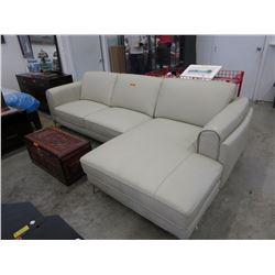 NEW - 100% Leather Lounger Sectional