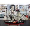 Image 1 : Wood ship model on stand