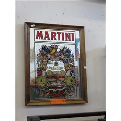 Martini & Rossi framed advertising mirror