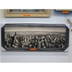 Framed black & white cityscape print