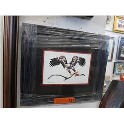 Framed Richard Shorty print "Eagle & Salmon"