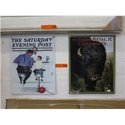 2 Tin advertising signs