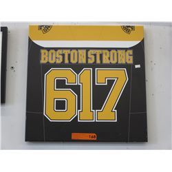 "Boston Strong 617" print on canvas