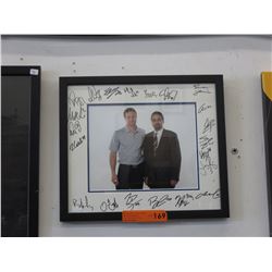 Autographed framed hockey print