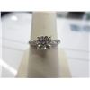 Image 1 : 14KT White Gold Traditional Diamond Ring