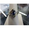 Image 1 : Blue Sapphire & Diamond Ring
