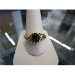 Man's genuine Onyx & Diamond ring