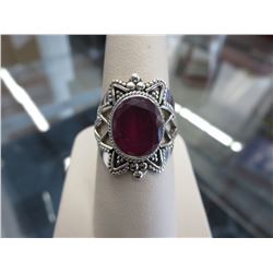 4 CT Ruby solitaire ring - oval cut