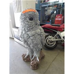 Concrete owl statue