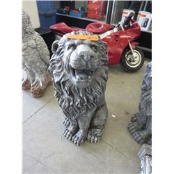 Concrete lion statue