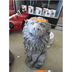 Concrete lion statue