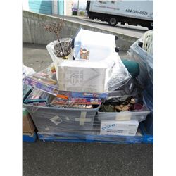 Skid of assorted household goods
