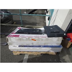 Skid of store return televisions
