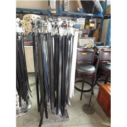 Commercial belt rack stand & contents