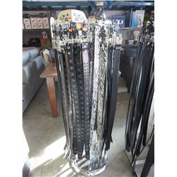 Commercial belt rack stand & contents