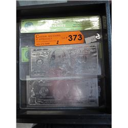 2 US Silver foil notes w/certificates