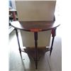 Image 1 : Vintage half moon wood table