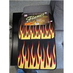 New 4 piece flames car mat set