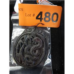 Carved - Brown Jade pendant