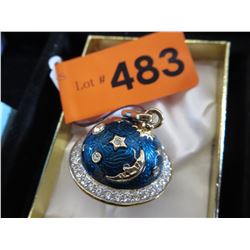 Nice Cloisonné necklace ball w/crystals